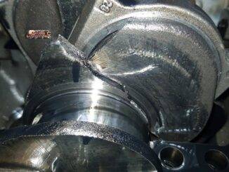 Damaged Diesel Engine Crankshaft