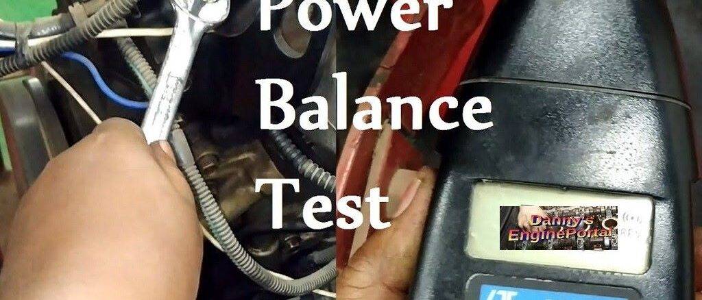 Doing a Engine Power Balance Test