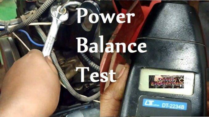 Doing a Engine Power Balance Test