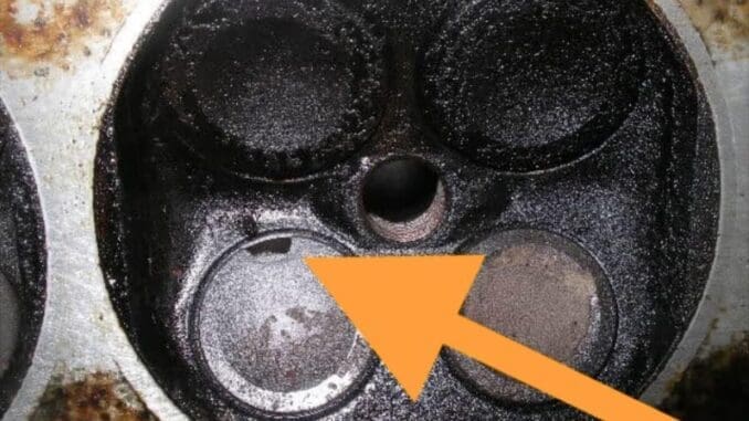 Burnt Exhaust Valve