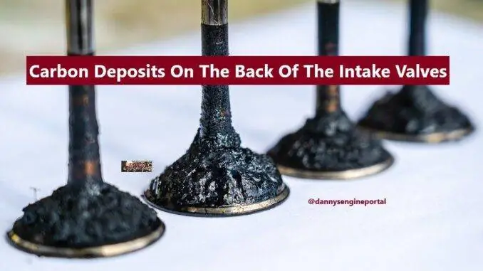 Carbon Deposits On Back Of The Intake Valves Carbon Deposits On Back Of The Intake Valves
