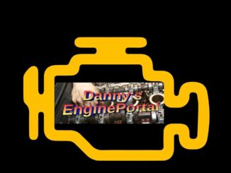 A glowing orange check engine light.