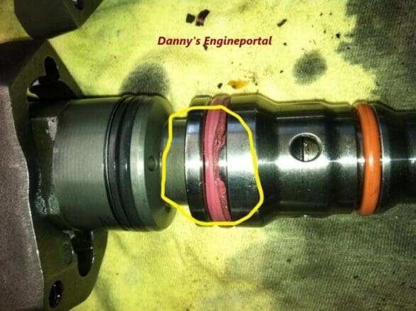 Damaged Fuel Injector O-Ring