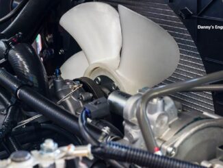 Electric engine cooling fan in car