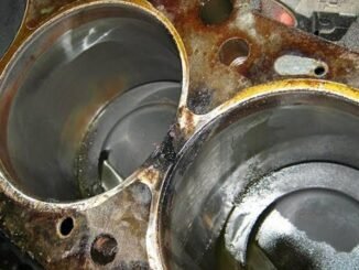 Engine Block Showing Leak Between Two Cylinders
