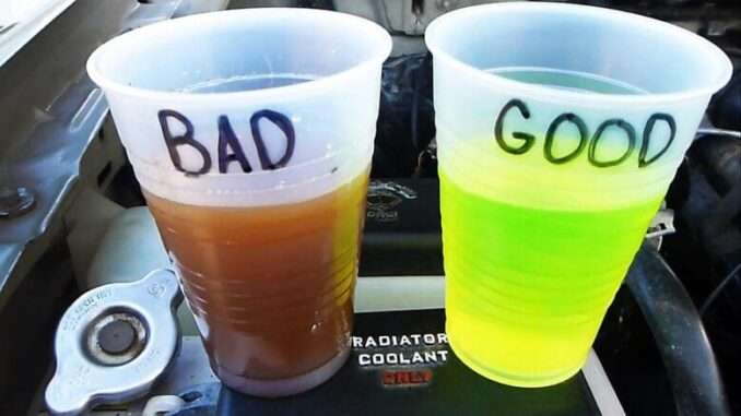 Comparing Bad To Good Engine Coolant