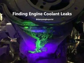 finding engine coolant leaks with UV dye and light
