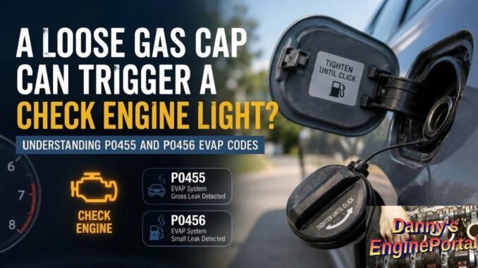 Loose gas cap causing engine code