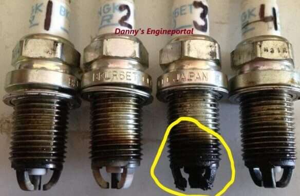 Oil Fouled Spark Plug Causing Misfires