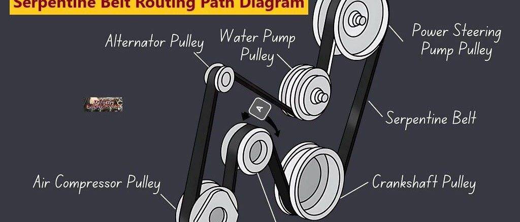 Serpentine Belt Routing Path Diagram