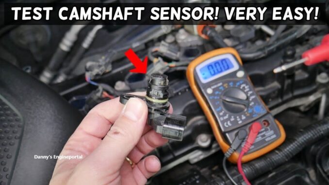Testing a camshaft position sensor with multimeter