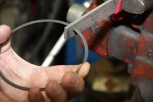 Using A File In A Vise To File Piston Rings