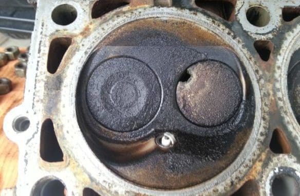 Burnt Valve In Cylinder Head