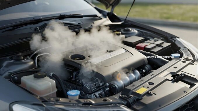 smoke coming from engine overheating